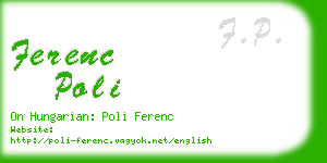 ferenc poli business card